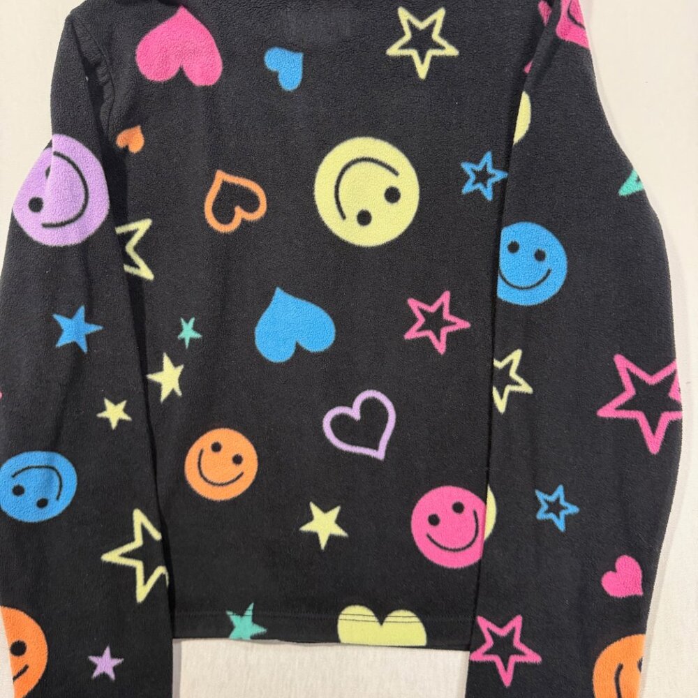 Childrens Place 10/12 Fleece Smiley Graphic Pullover - Picture 6 of 8